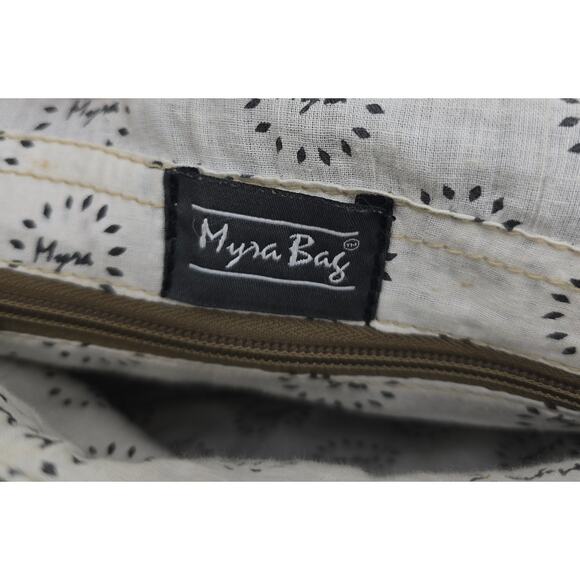 Myra Bag “Sansa” Leather Crossbody – Cowhide & Woven Southwest Pattern - Picture 8 of 11